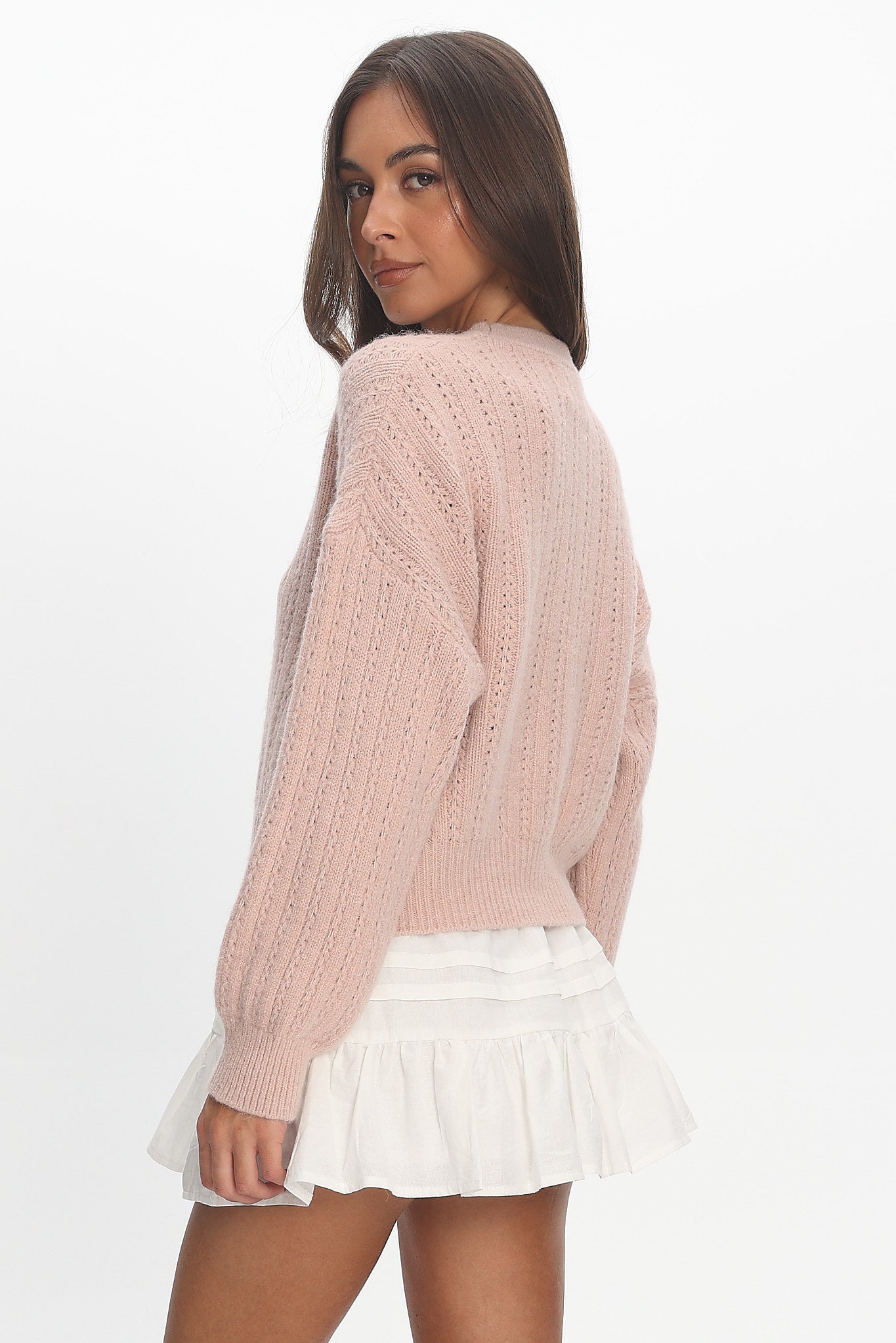 Cadence Knit Sweater Pink