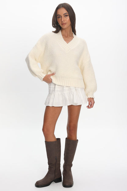 Samaya Chunky Knit Sweater Cream