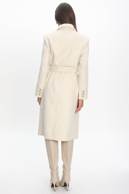 Luciana Waist Tie Trench Coat Oat