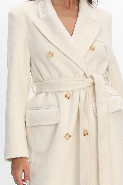 Luciana Waist Tie Trench Coat Oat