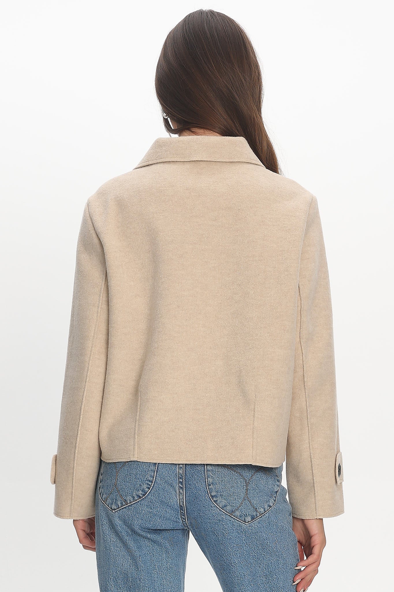 London Night Double-Breasted Coat Oat