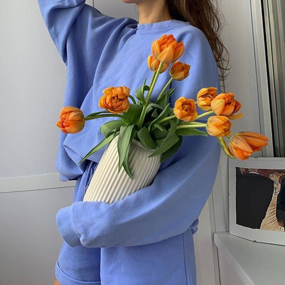 Comfy Life Sweatshirt &amp; Shorts Co-Ord