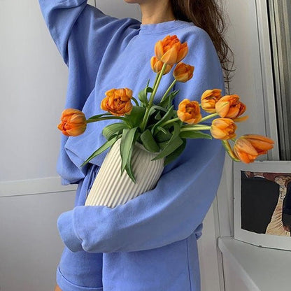 Comfy Life Sweatshirt &amp; Shorts Co-Ord