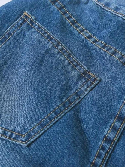 Cute Rabbit Denim Mini Skirt