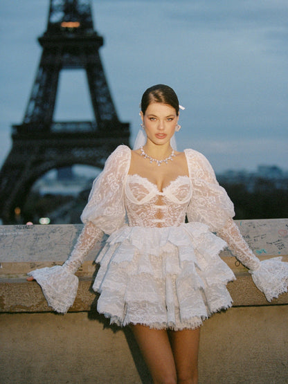 Penelope Lace Dress (White) (Final Sale)