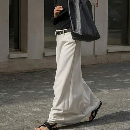 Fall French Milky White Office Mopping Skirt Loose Profile Slimming Casual