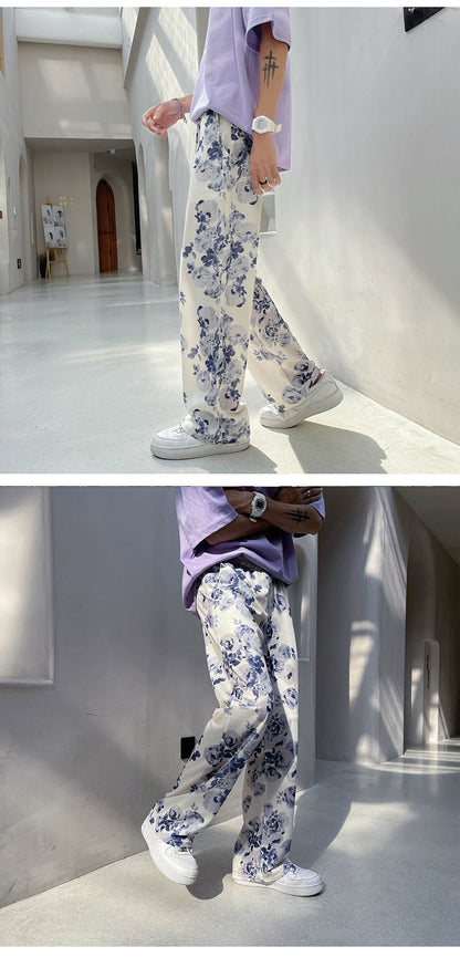 Flower Printed Casual Pants