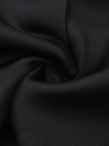 Yvette Satin Lapel Tailored Black Blazer