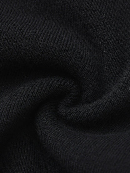 Yvette Contrast Knit Black Cardigan