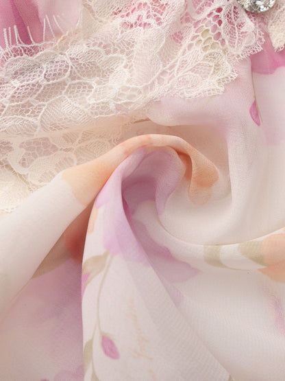 Ophelia Floral Lace Ivory Top