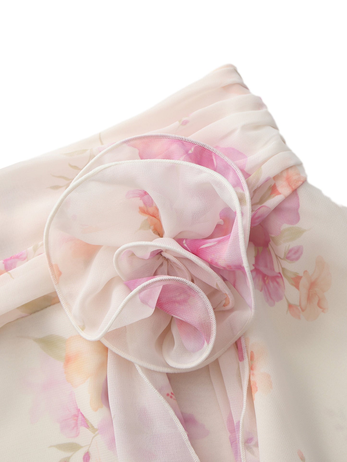 Ophelia Rosette Beige Print Skirt