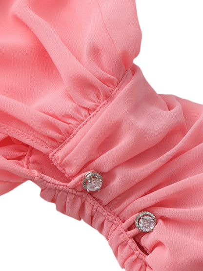 Sia One-Shoulder Pink Top