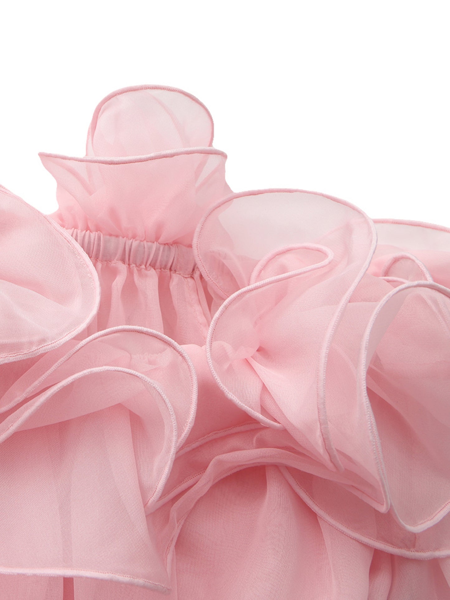 Summer Ruffle Pink Blouse