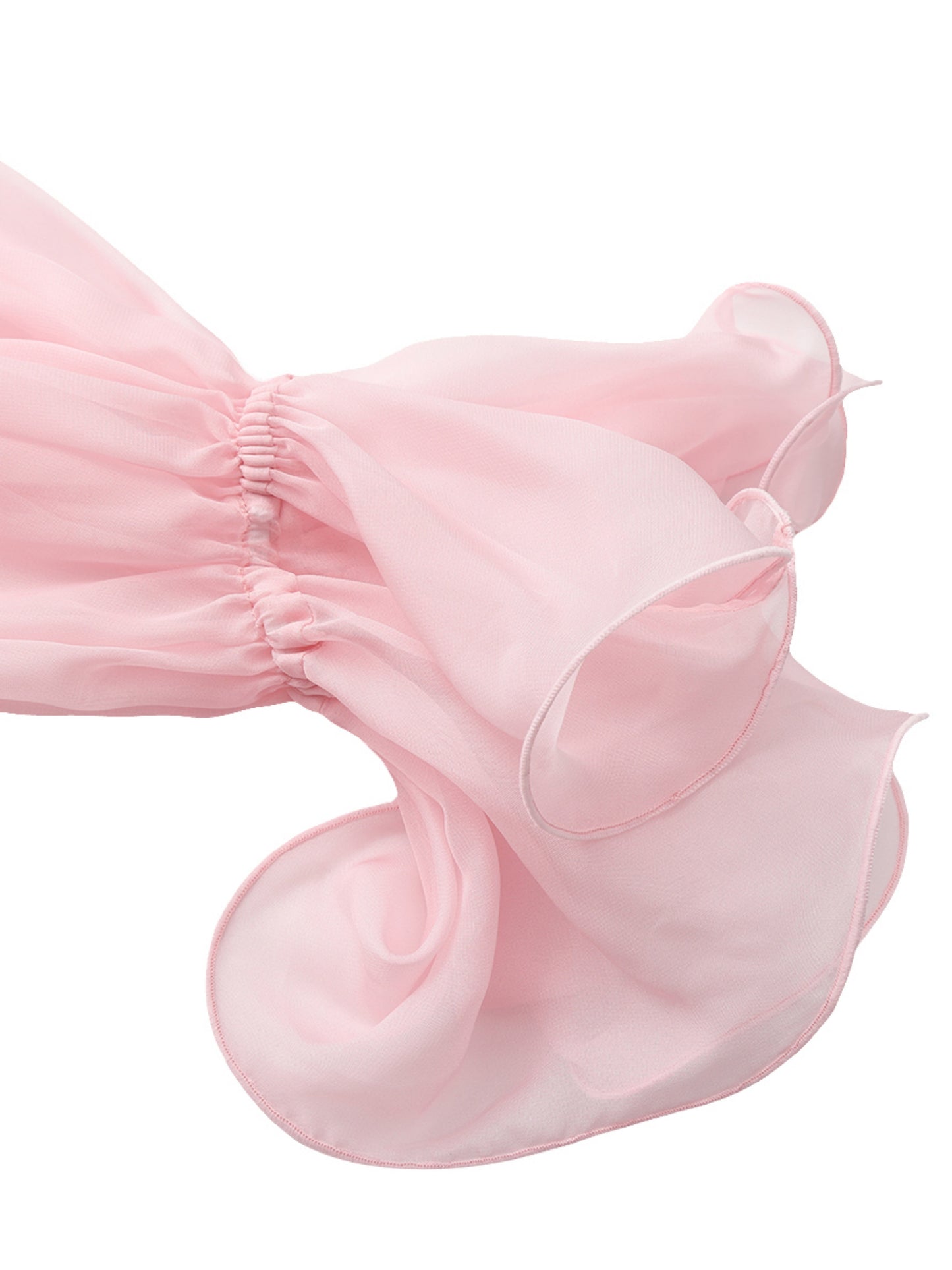 Summer Ruffle Pink Blouse