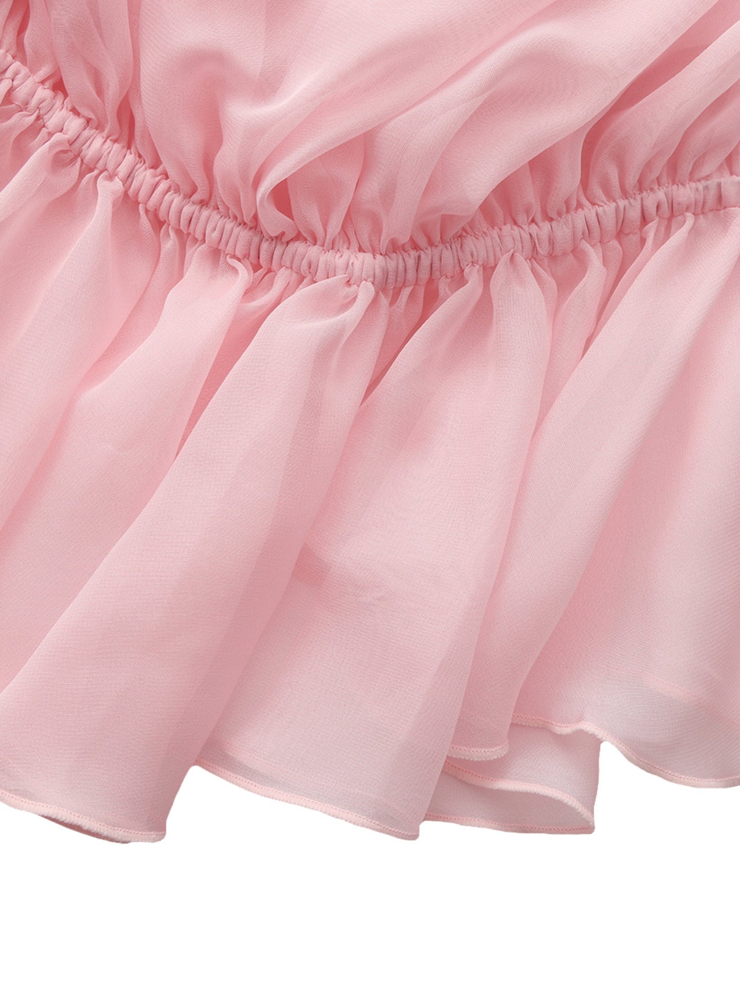 Summer Ruffle Pink Blouse