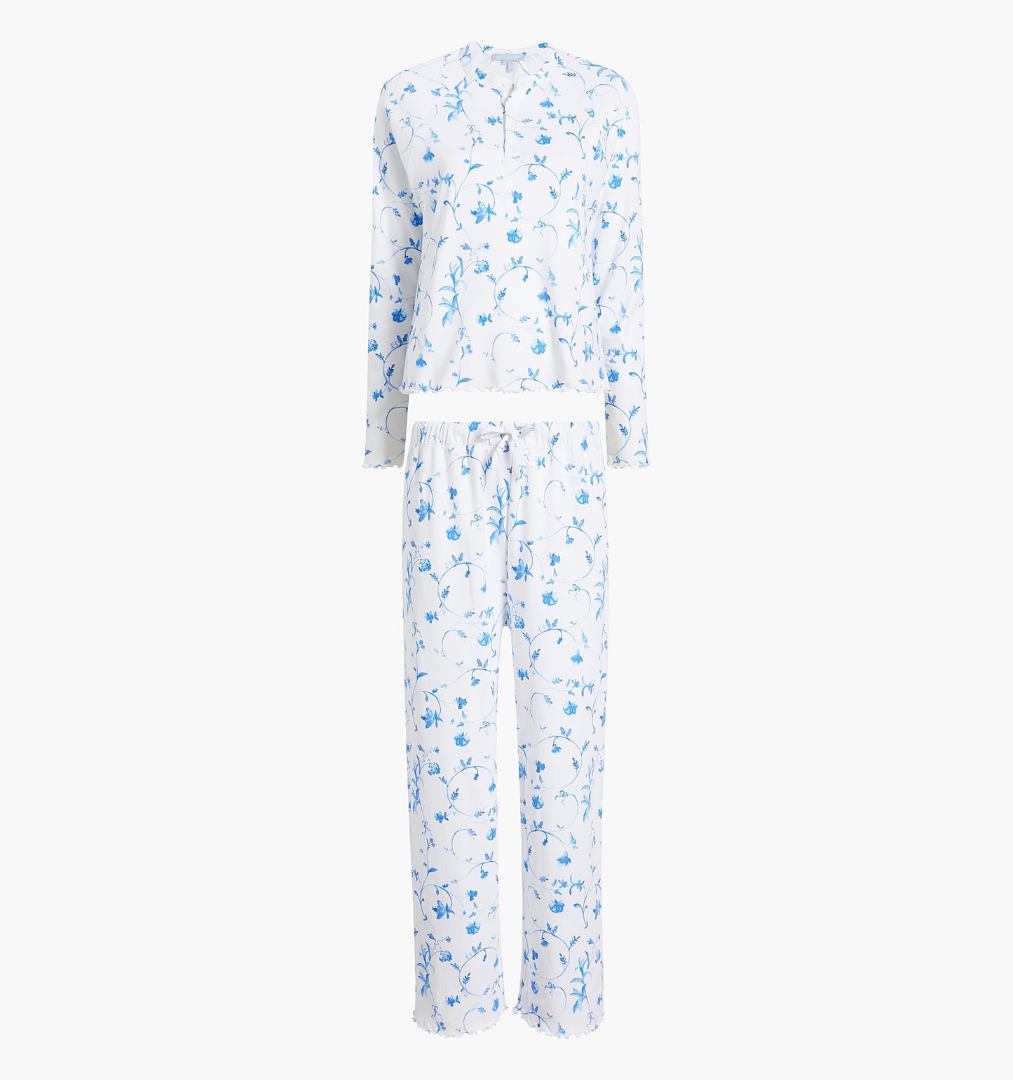 The Olivia Pajama Set - Blue Botanical