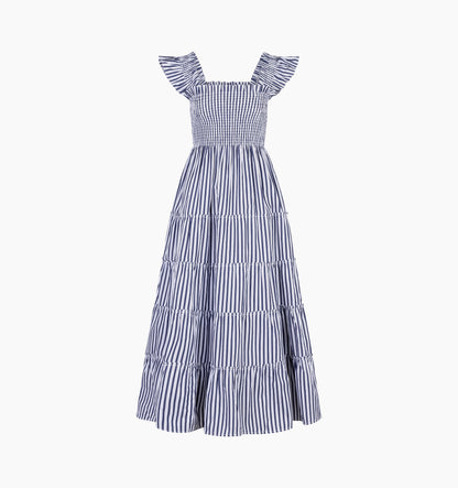 The Ellie Maxi Nap Dress - Navy Stripe