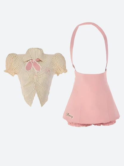 Kawaii Shirt & Skort Two Piece Set