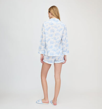 Roller Rabbit x Hill House Leila Lounge Set - Blue Sherwood Forest Monkey