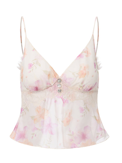 Ophelia Floral Lace Ivory Top