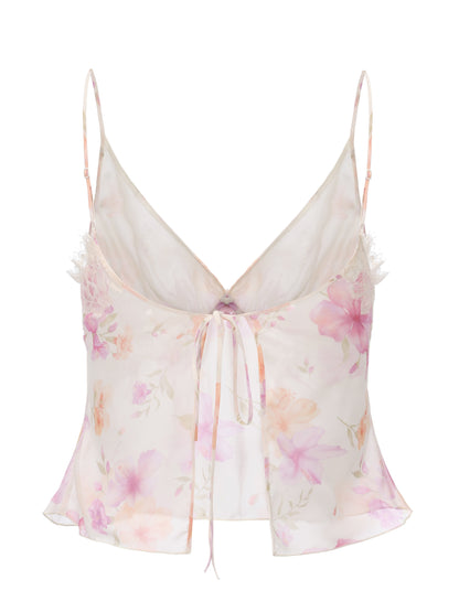 Ophelia Floral Lace Ivory Top
