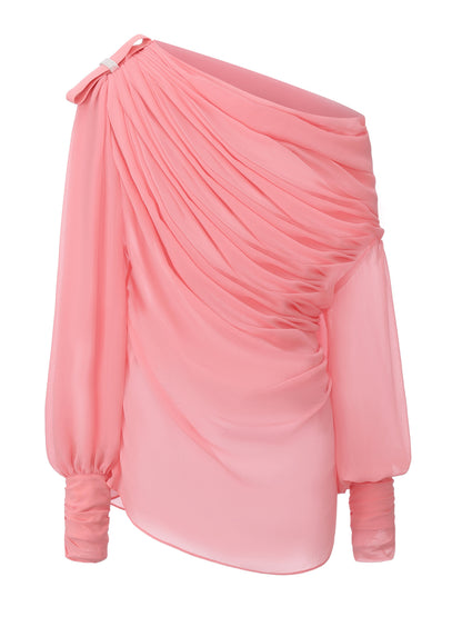 Sia One-Shoulder Pink Top