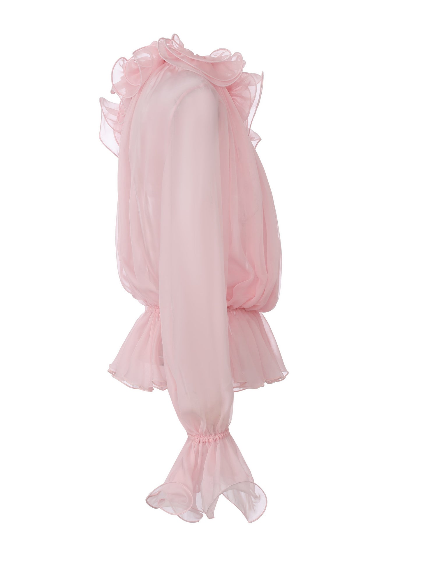 Summer Ruffle Pink Blouse