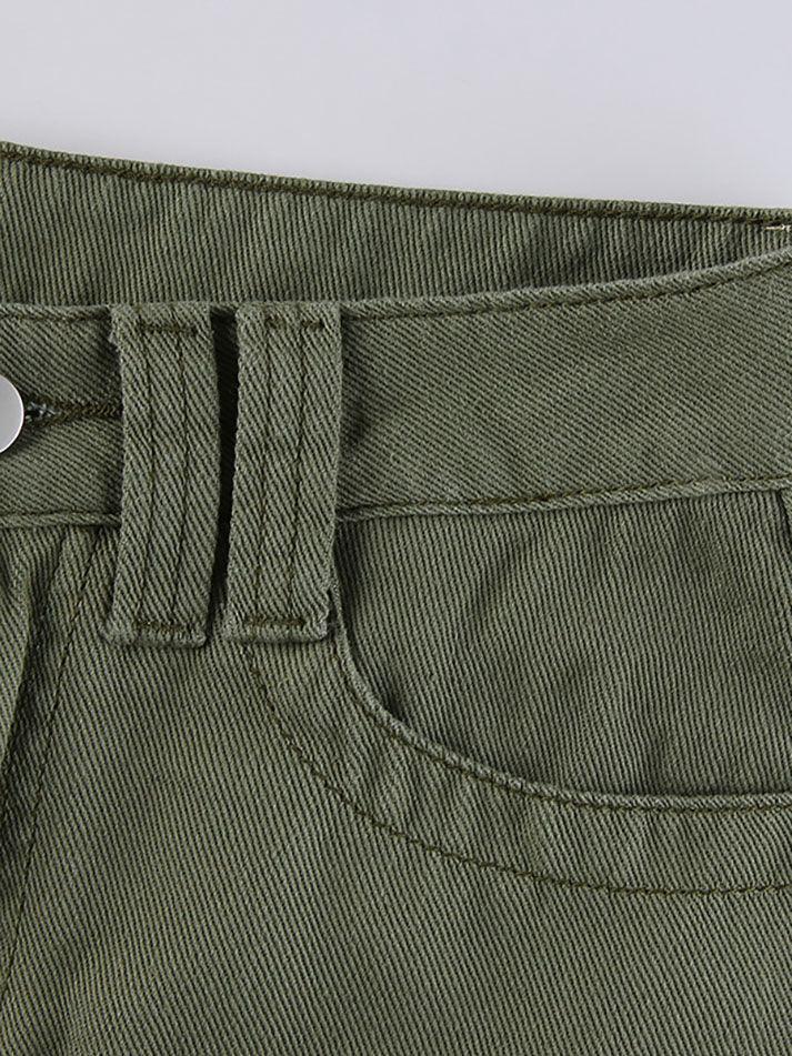 Denim mini skirt with patch pocket