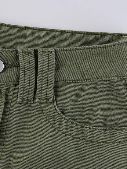 Denim mini skirt with patch pocket