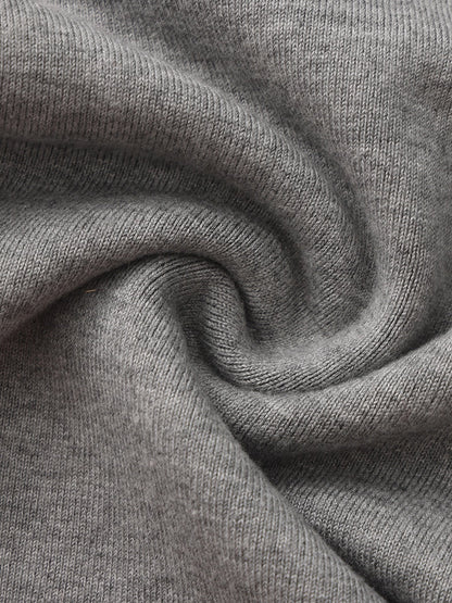Wilhelmina Contrast-Trim Knit Grey Mini Dress