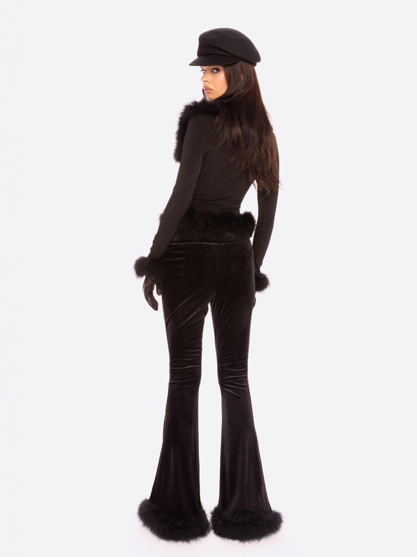 Viola Feather Top (Black)
