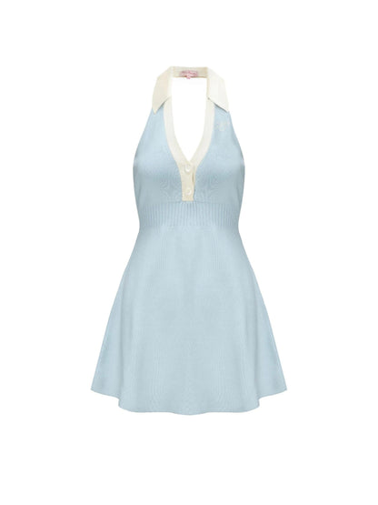 Samantha Knit Dress (Blue) (Final Sale)