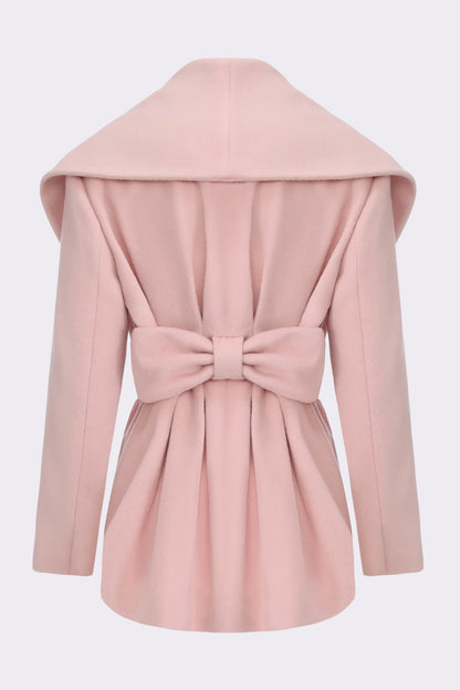 Victoria Bow Coat (Pink)