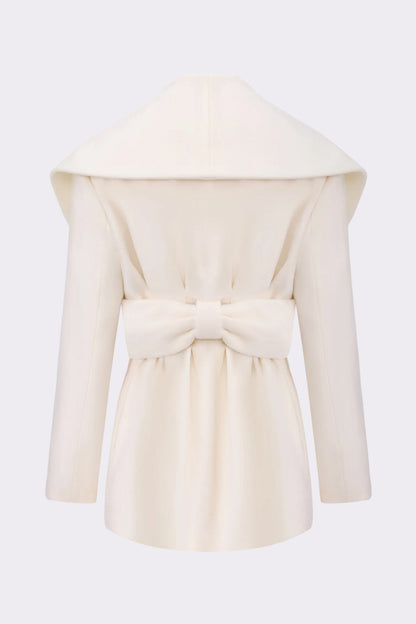 Victoria Bow Coat (White)