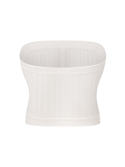 Tessa White Knit Tube Top