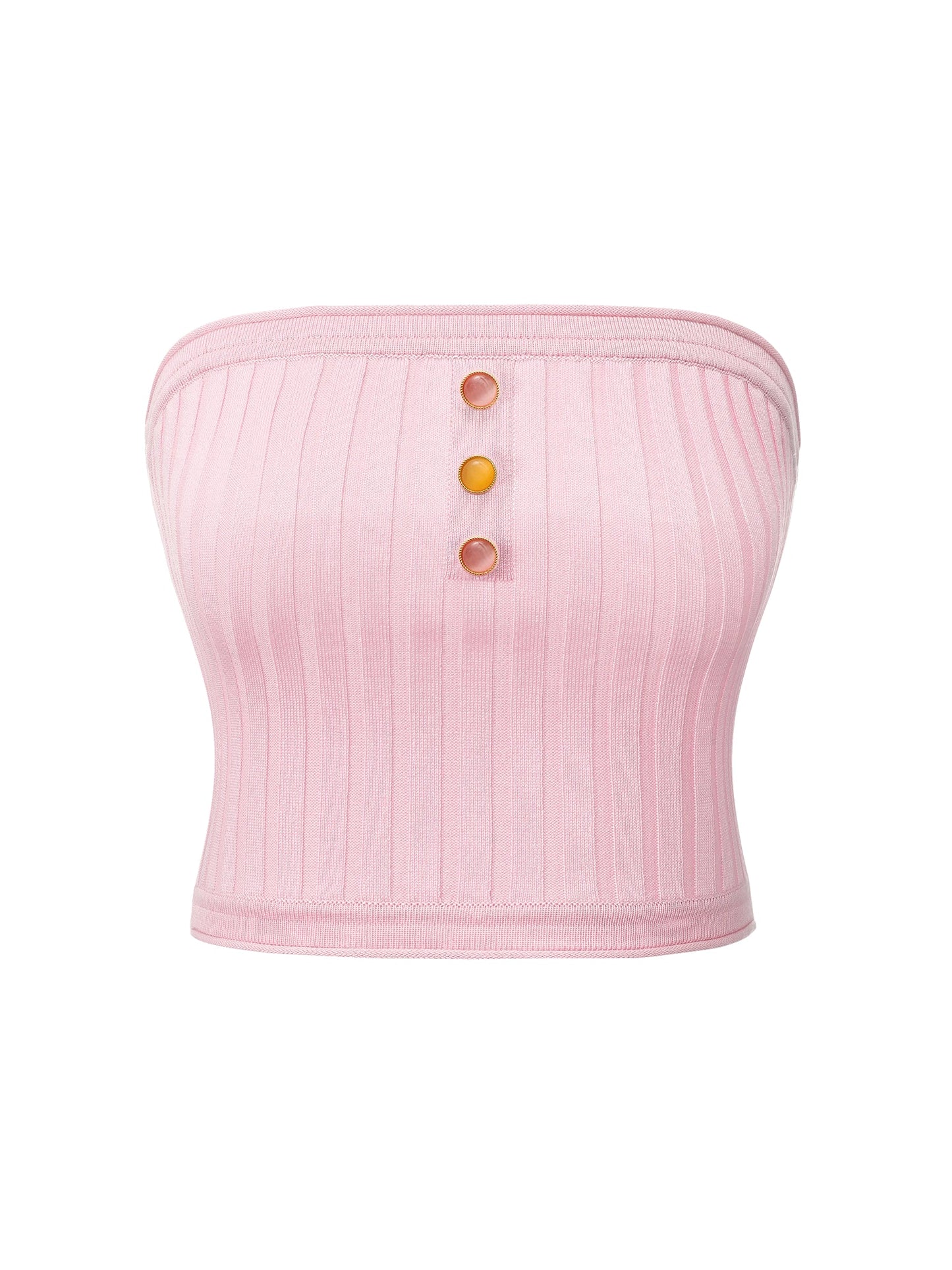 Tessa Pink Knit Tube Top