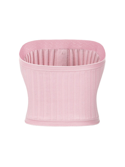 Tessa Pink Knit Tube Top