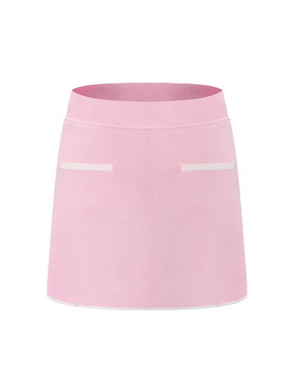Wilhelmina Contrast A-Line Pink Skirt