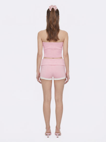 Tessa Pink Knit Tube Top
