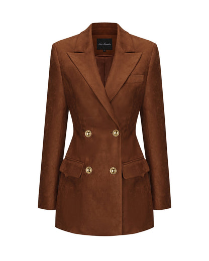 Sienne Suede Blazer (Brown)
