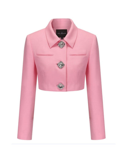 Tatiana Crop Blazer (Pink)