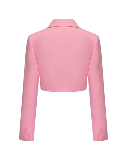 Tatiana Crop Blazer (Pink)