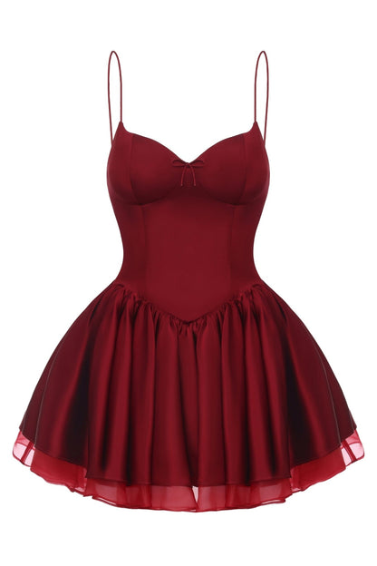 Veronica Backless Mini Dress (Red)