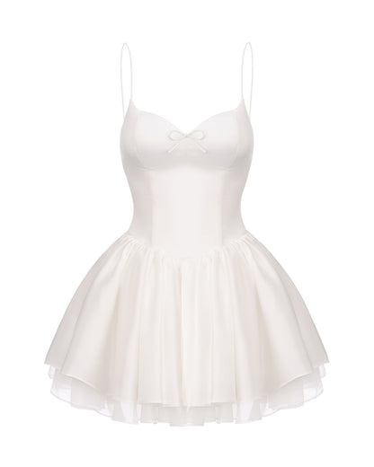 Veronica Backless Mini Dress (White)