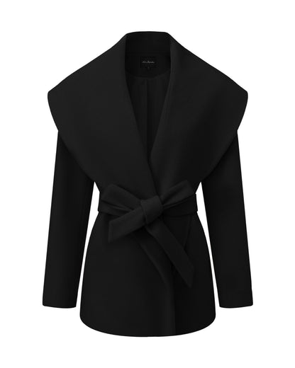 Victoria Bow Coat (Black)