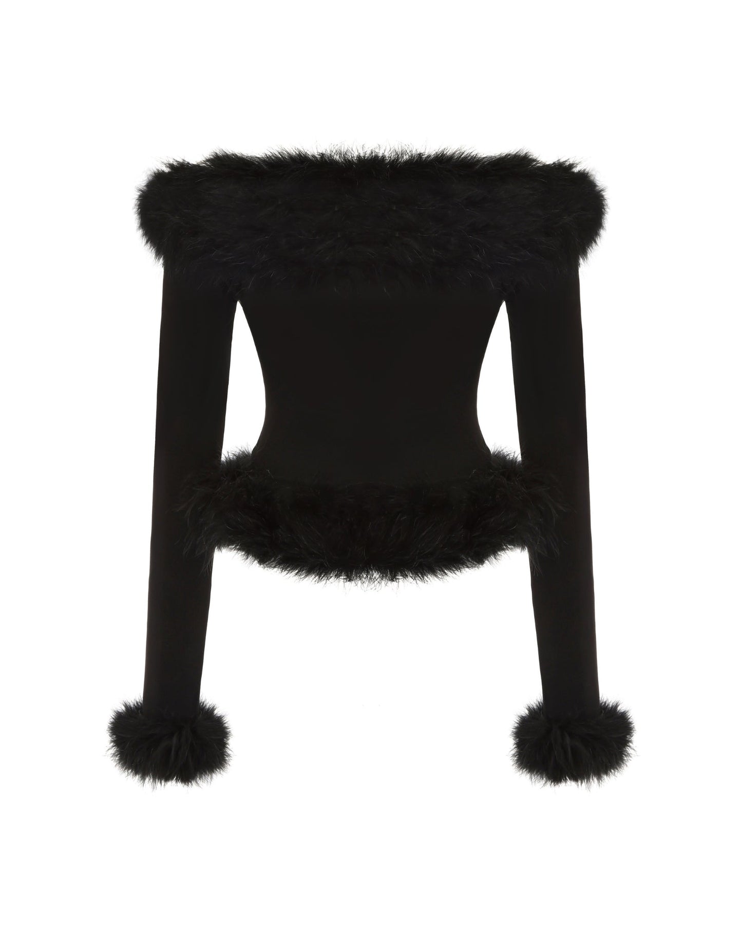 Viola Feather Top (Black)