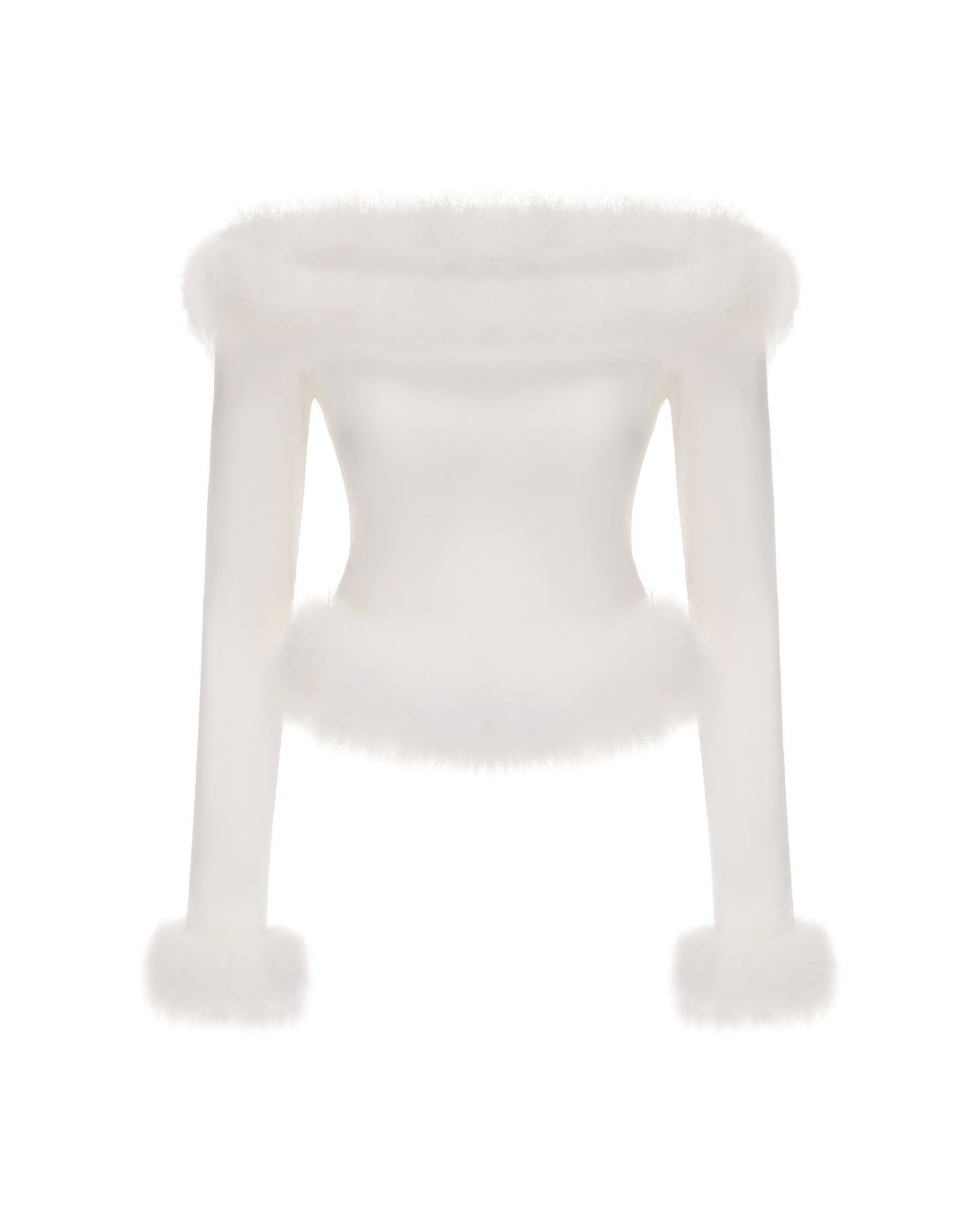 Viola Feather Top (White)