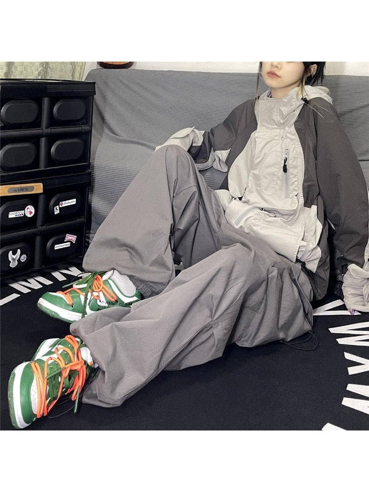 Y2K Vintage Baggy Parachute Cargo Pants