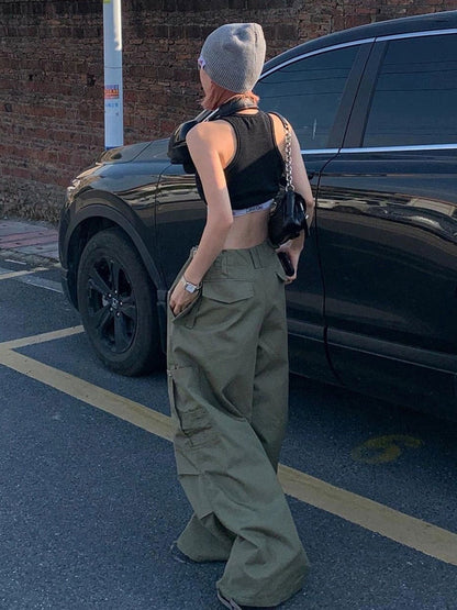 Y2K Baggy Parachute Pants