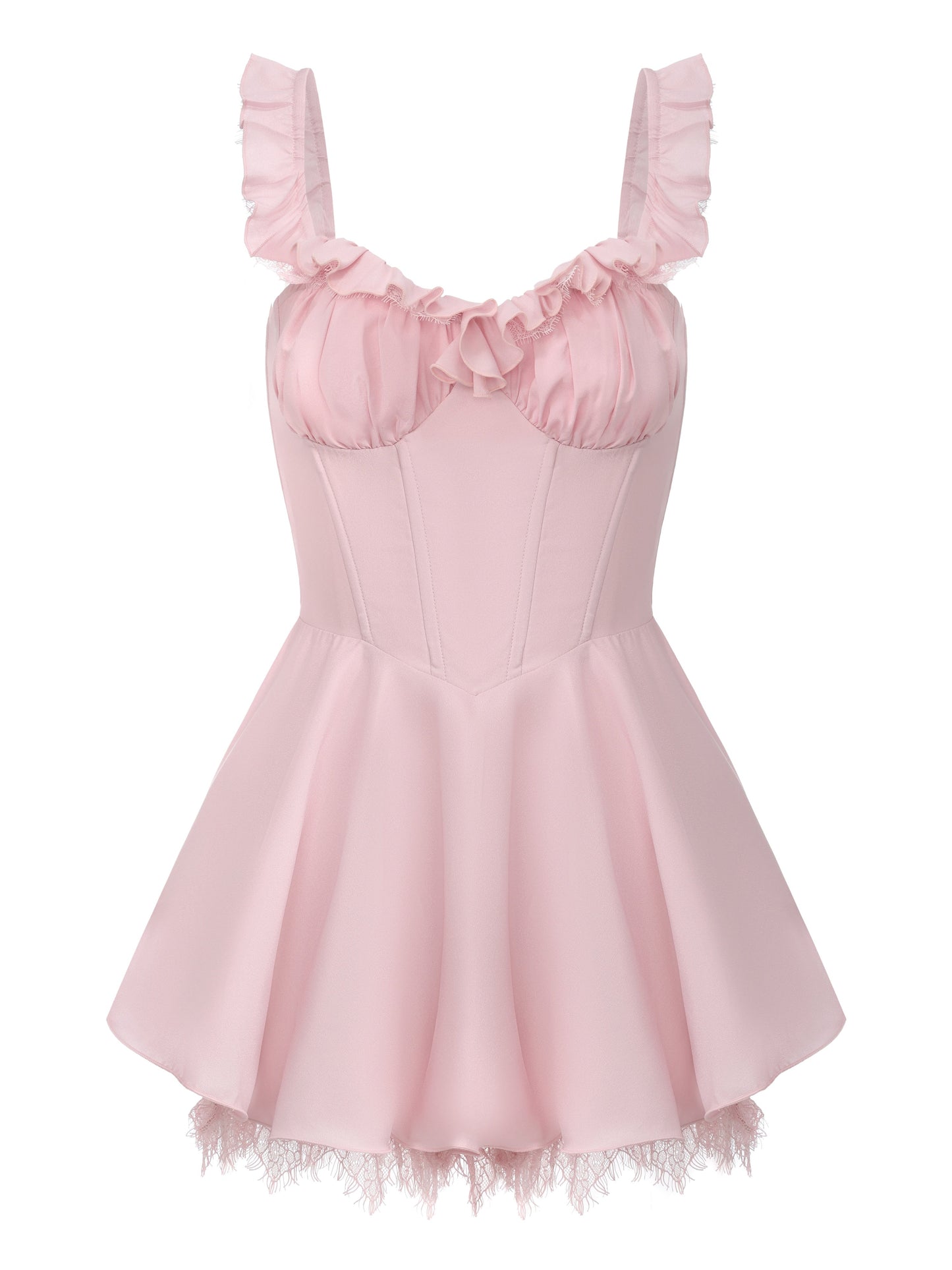 Paris Ruffle Pink Dress
